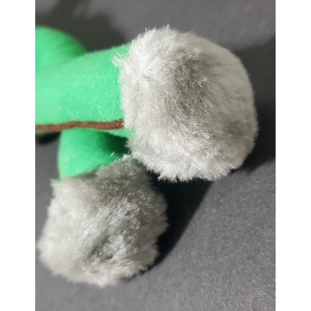 VINTAGE Christmas Knee Hugger Long Leg Mouse Plush Striped‎ Shirt Santa Hat